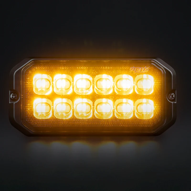 Luz estroboscópica Strands Dark Knight Duo de 12 LED / Ámbar y blanco