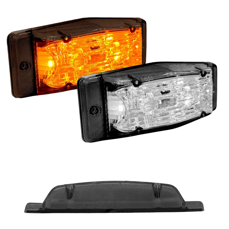 Lámpara LED delgada de doble quemador / Bicolor con lente oscura
