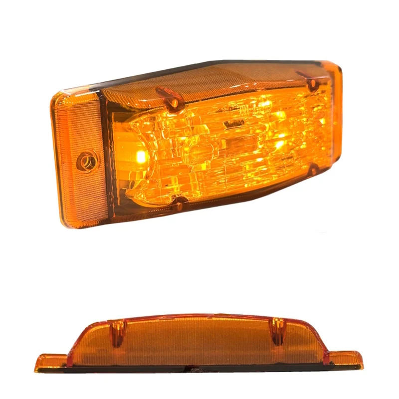 Lámpara LED delgada de doble quemador con lente ámbar