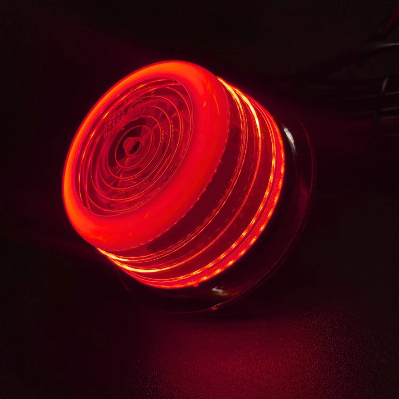 Luz de halo danesa - Doble color ámbar/rojo