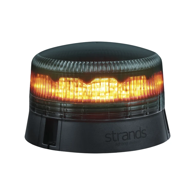 Faro Strands Black Raven con base plana y lente oscura / 108 mm