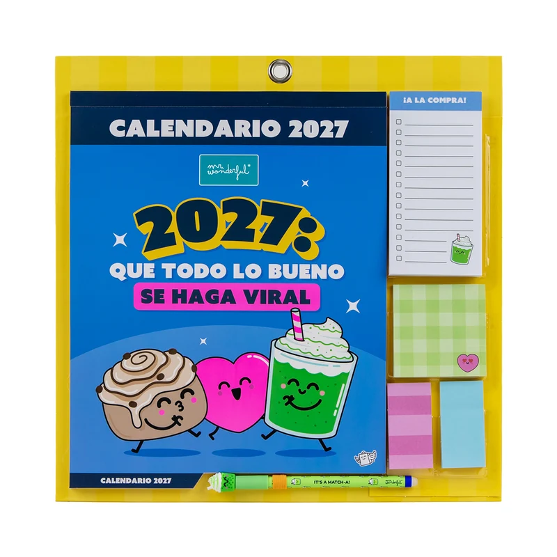 Calendario de pared magnético 2027 - Que todo lo bueno se haga viral