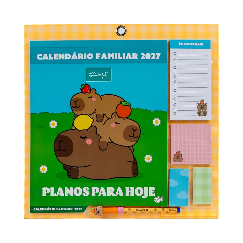 Calendário de parede magnético familiar 2027 - Planos para hoje