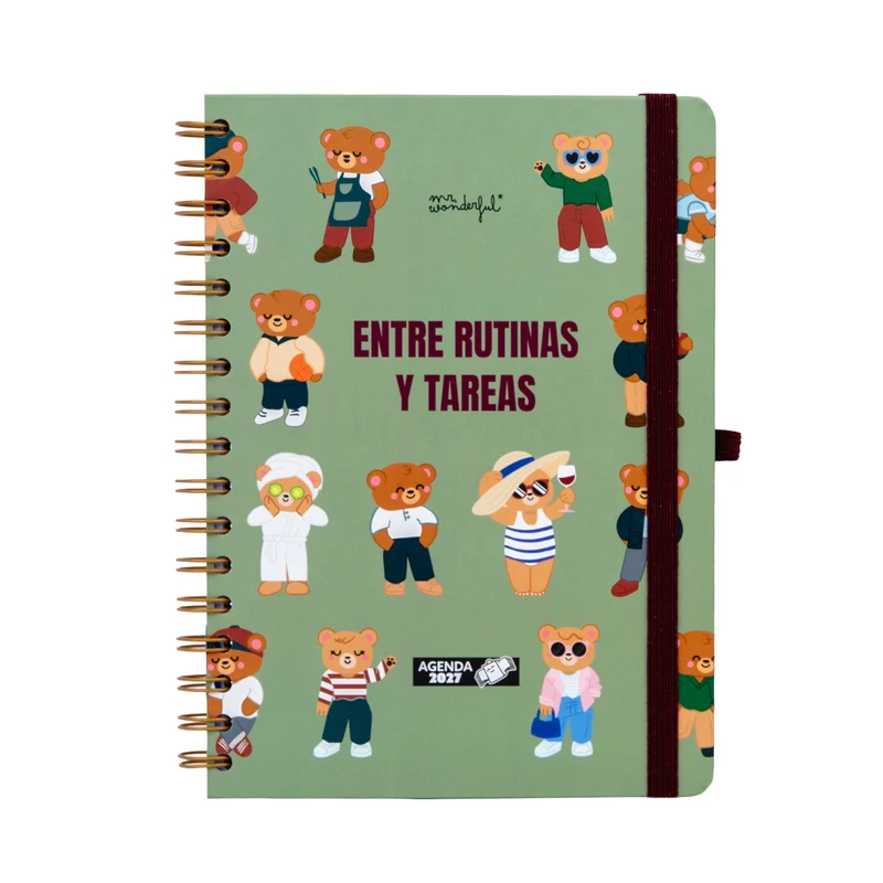 Agenda Semanal 2027 Mr. Wonderful - Entre Rutinas y Tareas
