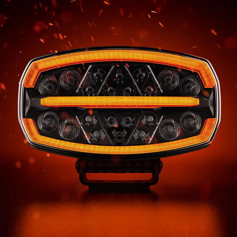 Faro ovalado Strands Firefly ONE con luz estroboscópica