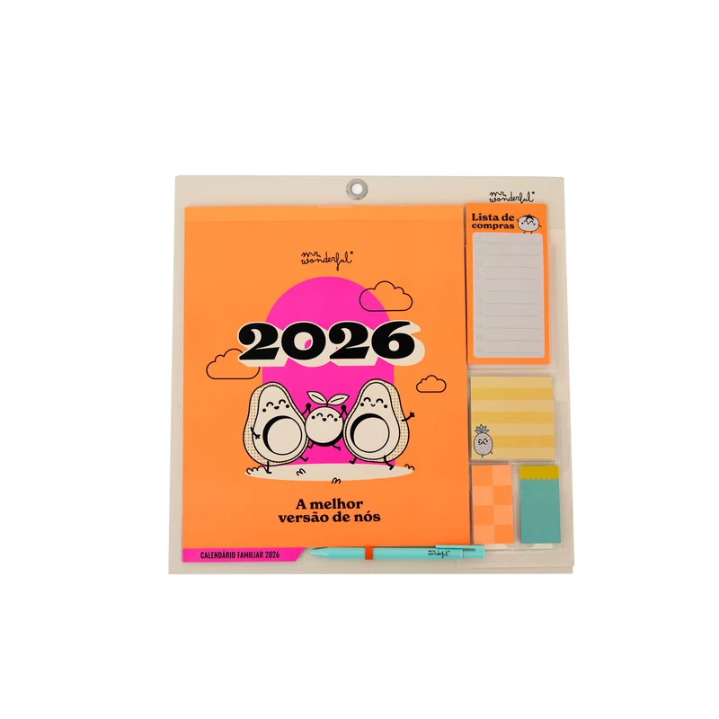 Calendário de parede magnético familiar 2026 - A melhor versão de nós