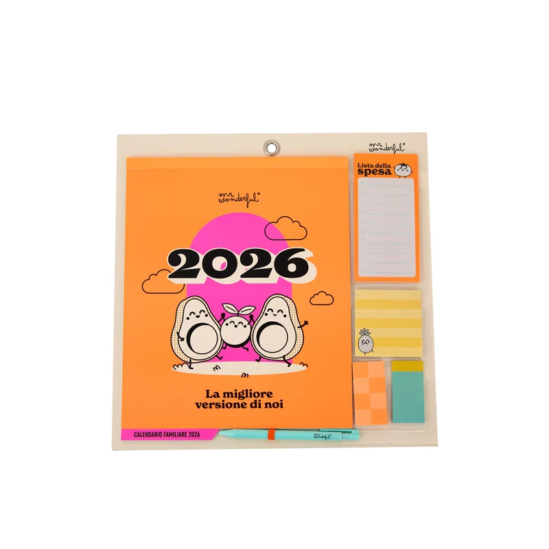 Calendario magnetico da parete familiare 2026 - La migliore versione di noi