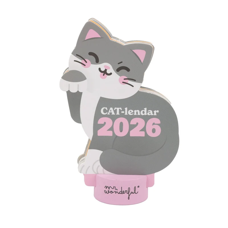 Calendario de sobremesa 2026 con peana - CAT-lendar