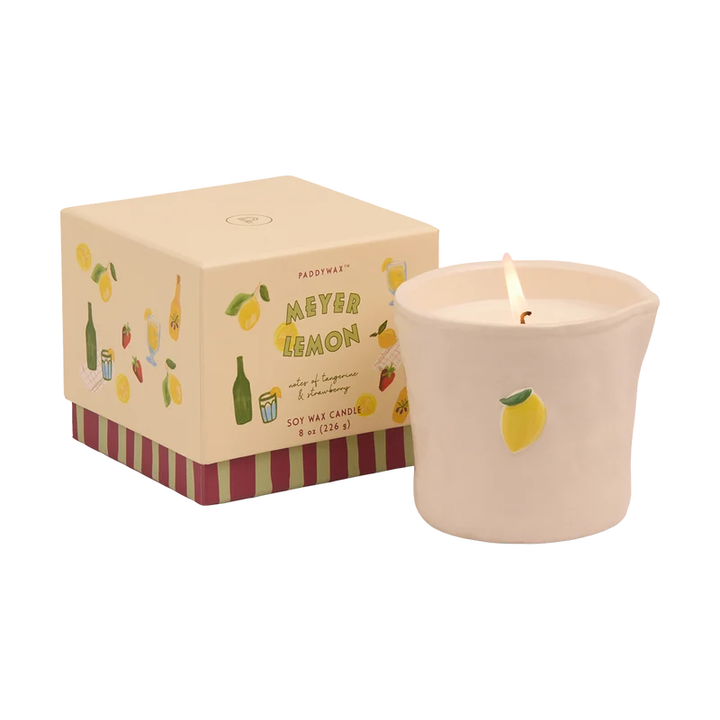 Vela De Cerámica Bistro Limon
